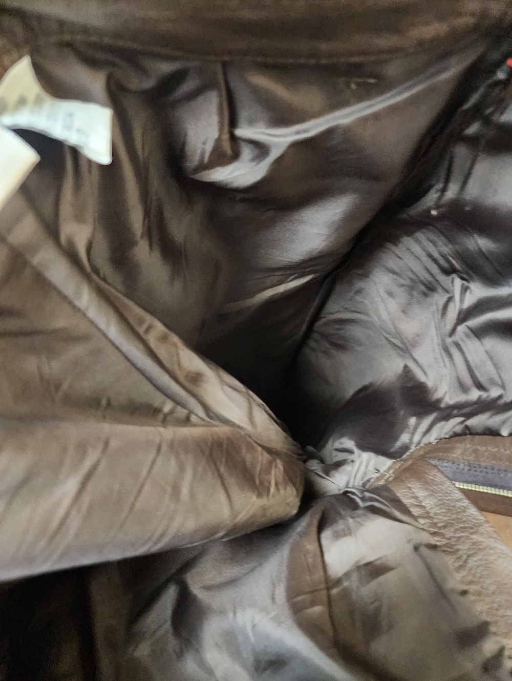 Newport News Brown Leather Pants Size 12 Petite Straight Leg Classic - Picture 7 of 7